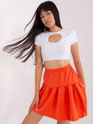 Spódnica mini pomarańczowa sportowa z falbanką M