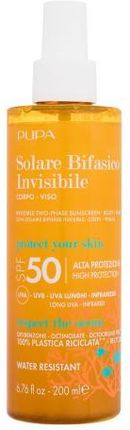 Pupa Invisible Sunscreen Two-Phase Spf50 Preparat Do Opalania Ciała 200 ml