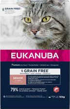 Eukanuba Grain Free sucha karma dla starszych kotów bogata w łososia 10kg