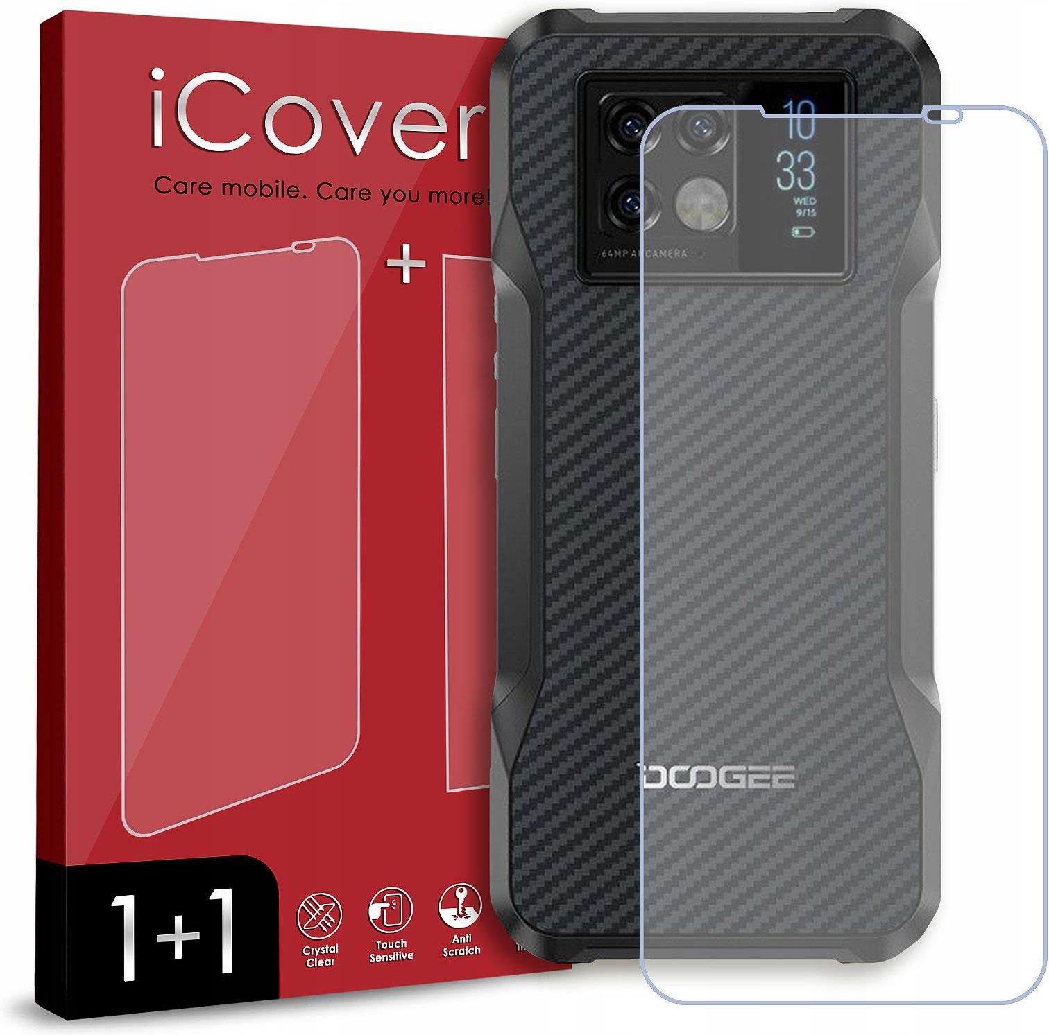 2x Cover Per Doogee V20 Pro - Custodia Morbida TPU Trasparente + Fantasia - Ultra Sottile Anti Graffio - 3
