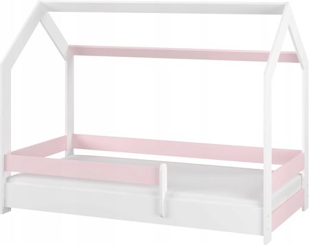 Łóżko Dziecięce Boo Domek Biały/Różowy 160X80Cm