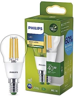 Philips LED Żarówka Ultra energooszczędna 2,3W (40W) P45 E14 ciepła biel (929003626101)