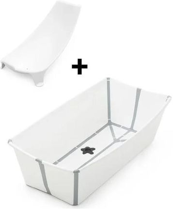 Stokke Flexi Bath XL Bundle - składana wanienka kąpielowa z wkładką-White