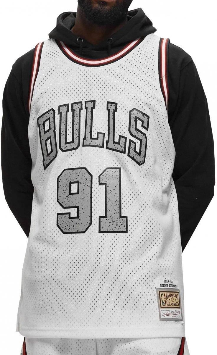Mitchell u0026 Ness koszulka męska NBA Cracked Cement Swingman Jersey Bulls  1997 Dennis Rodman TFSM5934-CBU97DRDWHIT L - Ceny i opinie - Ceneo.pl