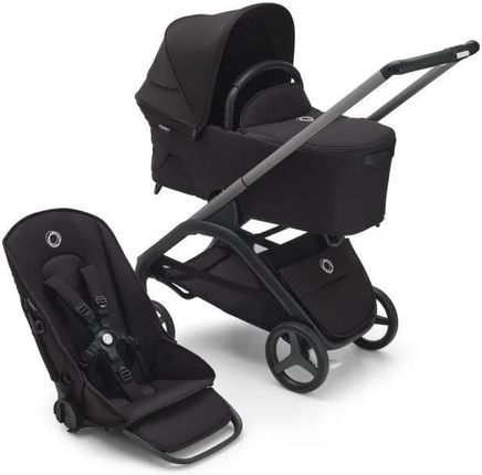 Bugaboo Dragonfly - wózek głęboko-spacerowy 2w1-Graphite-Midnight Black-Midnight Black