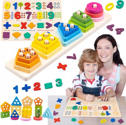 Kinderplay Zestaw Układanka Tablica Sensoryczna Montessori