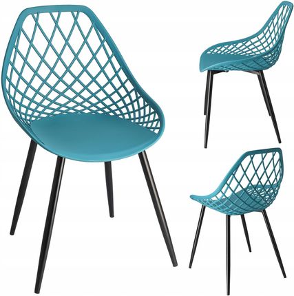Krzesło ARANDA plastikowe marine + czarne nogi
