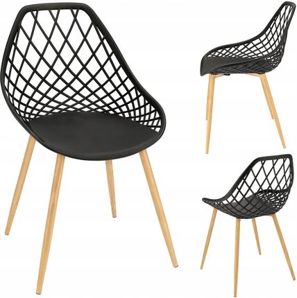Krzesło ARANDA plastikowe czarne