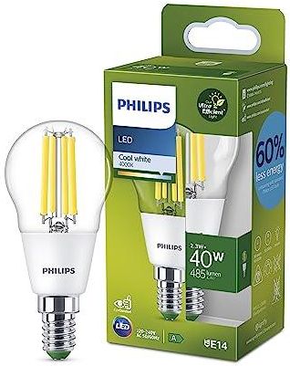 Philips LED Żarówka Ultra energooszczędna 2,3W (40W) P45 E14 chłodna biel (929003626401)