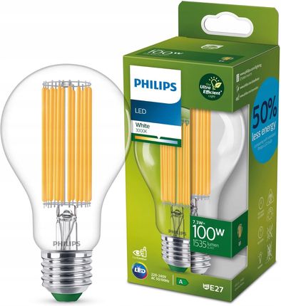 Philips LED Żarówka Ultra energooszczędna 7,3W (100W) A70 E27 biel (929003480601)