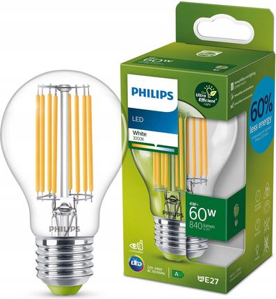 Philips LED Żarówka Ultra energooszczędna 4W (60W) A60 E27 biel (929003066701)