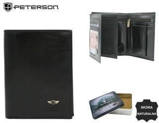 Portfel skórzany PETERSON PTN 22308-VT czarny