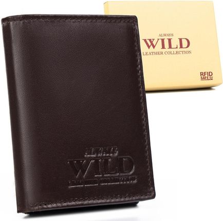Skórzany portfel męski z zabezpieczeniem antykradzieżowym — Always Wild
