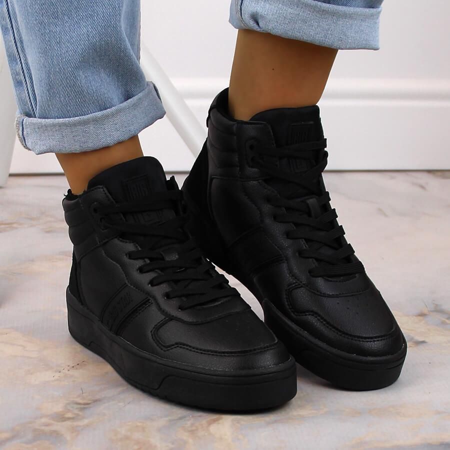Buty sportowe sneakersy za kostkę czarne Big Star KK274262