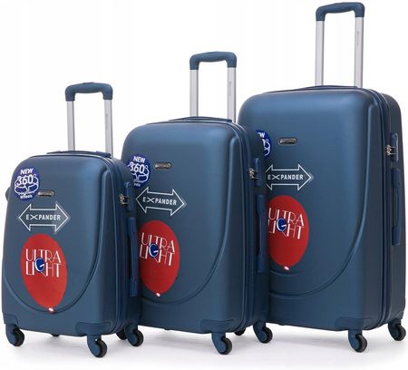 BETLEWSKI twarde walizki podróżne zestaw bagaży