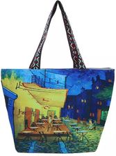 Torba na suwak z nadrukiem dwustronnym- V. van Gogh, Taras kawiarni w Nocy