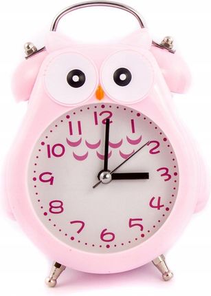 Midex Sowa Różowy Zegar Z Budzikiem Dla Dzieci Alarm