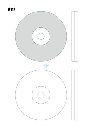 Lambda Etykiety Samoprzylepne Na Cd - 2 Na Arkusz Niebieskie Ciemne 020 (EL306927) - zdjęcie 2