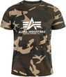Koszulka T-shirt Alpha Industries Basic - Woodland Camo 65