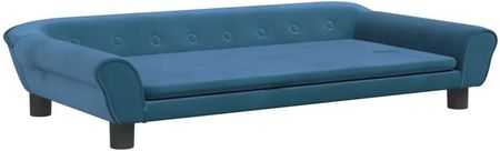 Sofa Dla Dzieci Niebieska 100X50X26 Cm Aksamit