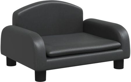 Sofa Dla Dzieci Czarna 50X40X30 Cm Sztuczna Skóra