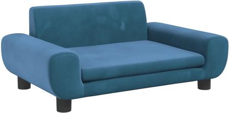 Sofa Dla Dzieci Niebieska 70X45X33 Cm Aksamit