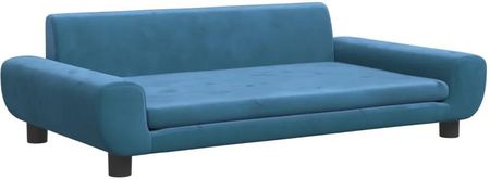 Sofa Dla Dzieci Niebieska 100X54X33 Cm Aksamit