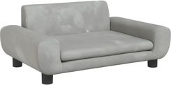 Zdjęcie Sofa Dla Dzieci Jasnoszara 70X45X33 Cm Aksamit - Rumia
