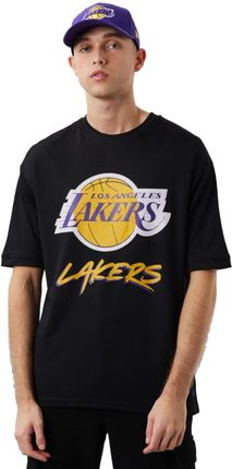 New Era NBA Los Angeles Lakers Script Mesh Tee 60284737 : Kolor - Czarne, Rozmiar - XL
