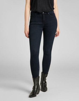 LEE SCARLETT HIGH DAMSKIE SPODNIE JEANSOWE ZIP DARK LEA L31BPHJB