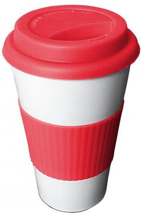 Termio Kubek Stalowy Tumbler Coffee 460 Ml Biały Czerwony