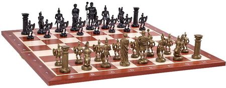Sunrise Chess & Games Figury szachowe stylizowane na Cesarstwo Rzymskie, czarno-złote (król 98mm) CHTX30NOTWEIGHT