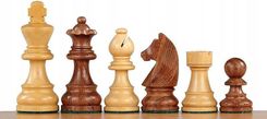 Zdjęcie Sunrise Chess & Games Figury szachowe German (Timeless) Akacja indyjska/Bukszpan 3 cale Rzeźbione Drewniane CHI101S300 - Pieniężno
