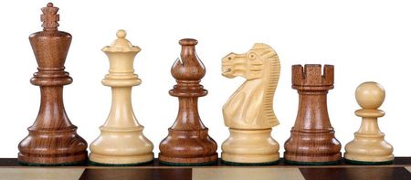 Sunrise Chess & Games Figury szachowe American Classic Akacja/Bukszpan 3,75 cala CHI100S375