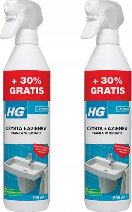 Hg Zestaw Czysta Łazienka Pianka Spray 650Ml X 2