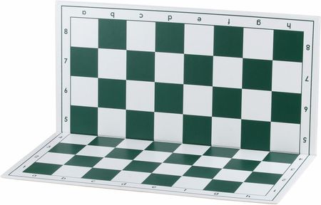 Sunrise Chess & Games Szachownica plastikowa składana nr 6, biało - zielona DMU03GREEN