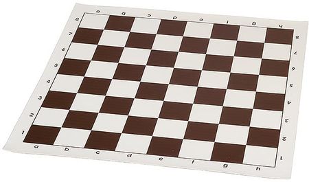 Sunrise Chess & Games Szachownica winylowa rolowana nr 4, biało - brązowa DMV01ABROWN