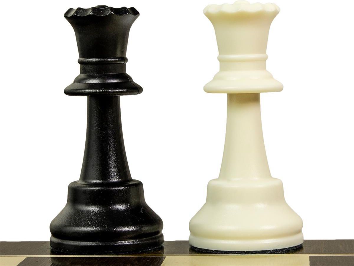Sunrise Chess & Games Set Di Pezzi Degli Scacchi Staunton N.4 – Eleganza Classica, Plastica Di Qualità, Re 78 Mm, Bianco/Nero, Prodotto Nell'UE