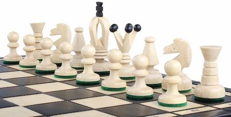 Sunrise Chess & Games Szachy Królewskie Średnie (35x35cm) kolor czarny CH112KBLACK