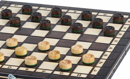 Sunrise Chess & Games Szachy + Warcaby (35x35cm) CZEREŚNIOWE CH153