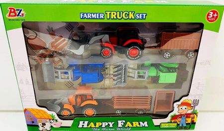 Bigtoys Zestaw Rolniczy-Cztery Traktory Z Maszynami Rolniczymi 9816