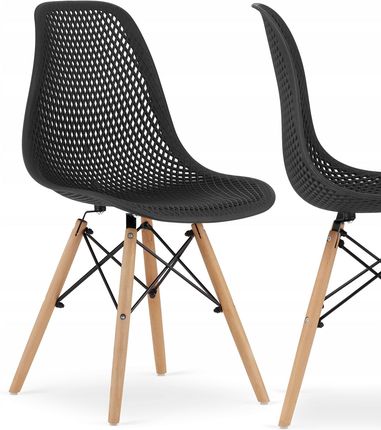 Ekspand Krzesło Skandynawskie Plastikowe Ażurowe Cz D