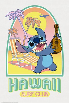 Grupoerik Plakat Bajkowy Stitch Hawaii Club Surf 61X91 5Cm