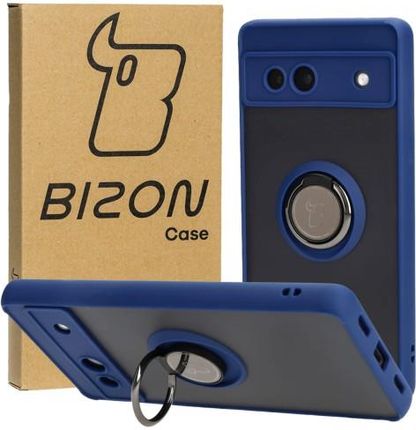 Bizon Etui Case Hybrid Ring Do Google Pixel 7A Granatowe