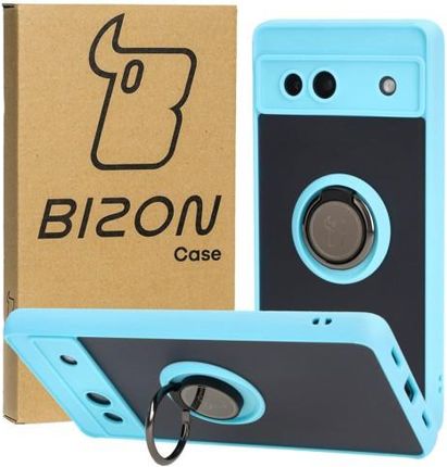 Bizon Etui Case Hybrid Ring Do Google Pixel 7A Błękitne