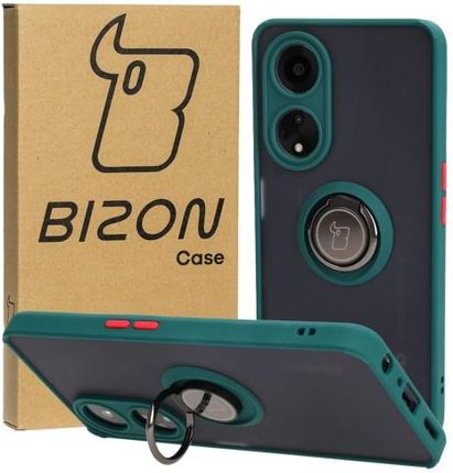 Bizon Etui Case Hybrid Ring Do Oppo A98 5G Ciemnozielone