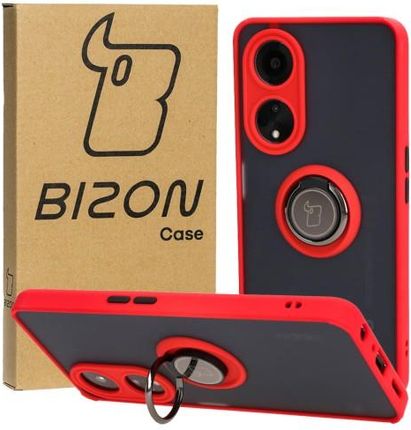 Bizon Etui Case Hybrid Ring Do Oppo A98 5G Czerwone