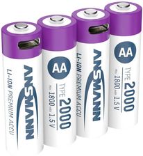 Zdjęcie Ansmann Akumulator Aa R06 1312 0036 Li Ion 2000 Mah 1.5 V 4szt. - Tarczyn