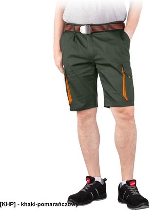 R.E.I.S. Land Ts Elastyczne Spodnie Ochronne Do Pasa Land Z Krótkimi Nogawkami Męskie Khaki Pomarańczowy 2Xl