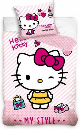 Pościel Bawełniana Hello Kitty 140X200